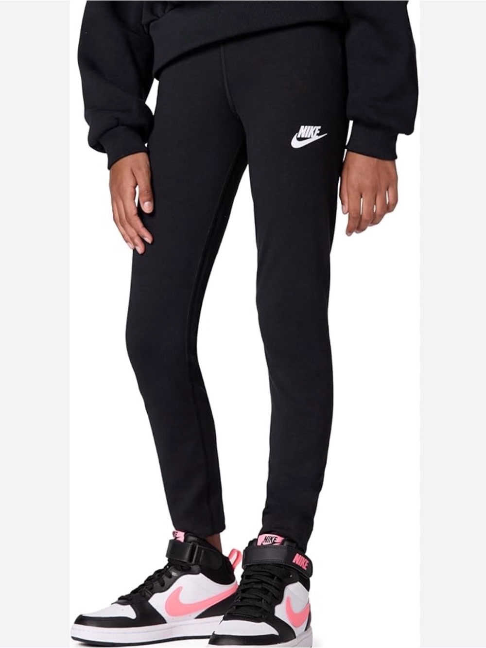 Nike Kids' Black Logo Leggings Sz S